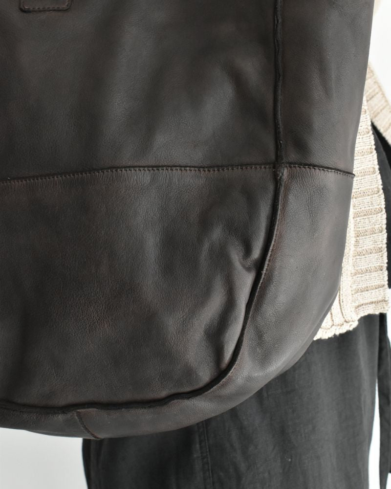 COW LEATHER TOTE BAG DarkBrown