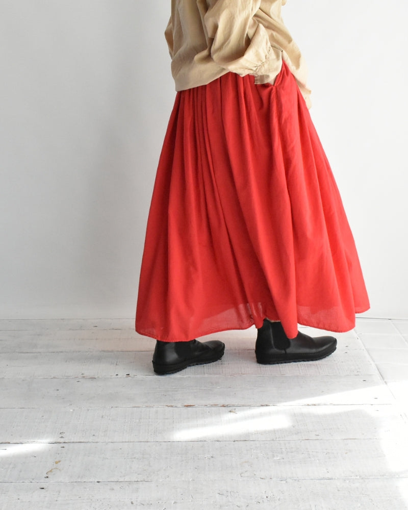 RAJASTHAN GATHERED SKIRT Red