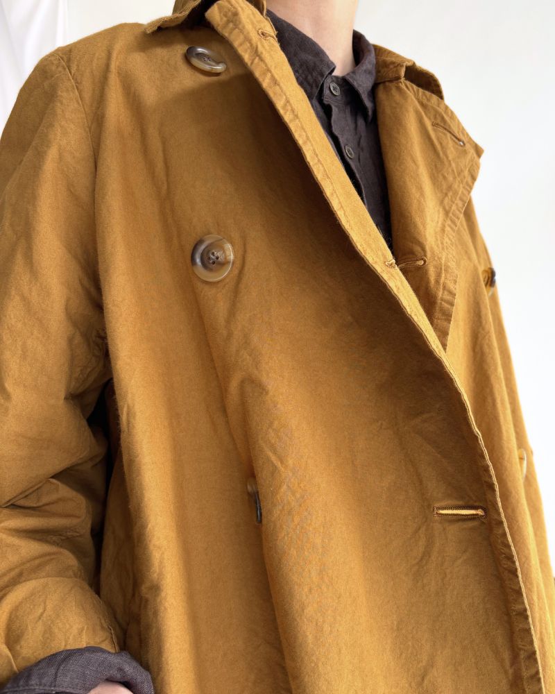ダブルボタンショートコート Brown
