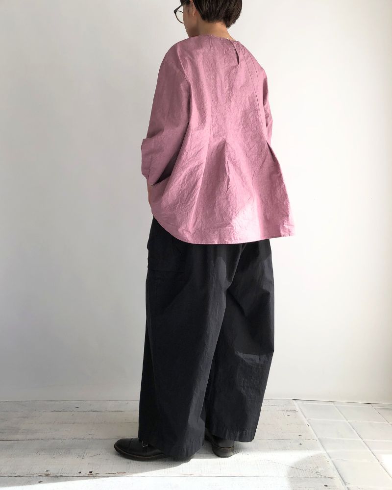 タックブラウス Plum