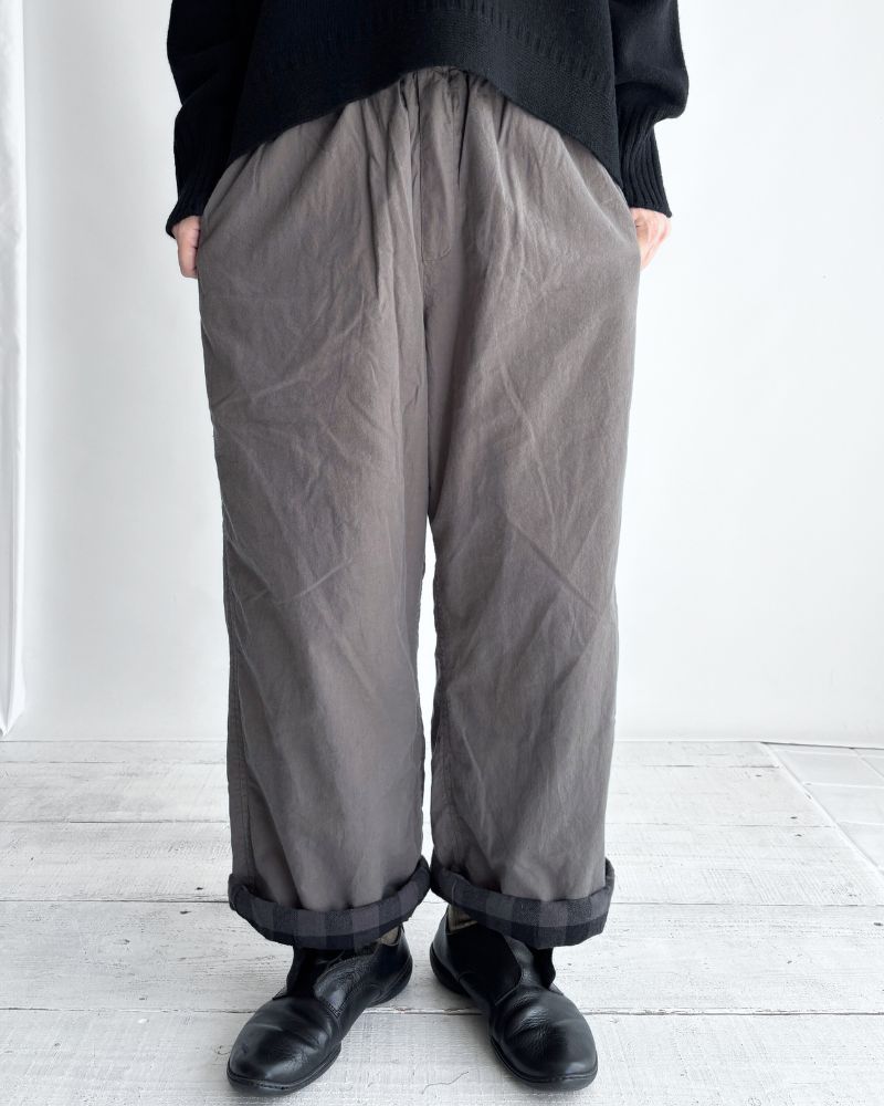 40s ORGANIC POPLIN (OVERDYE) EASY PANTS SmokeGray
