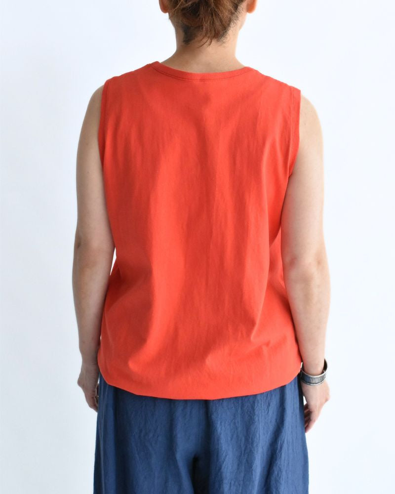 ノースリーブ ドロストTシャツ Orange