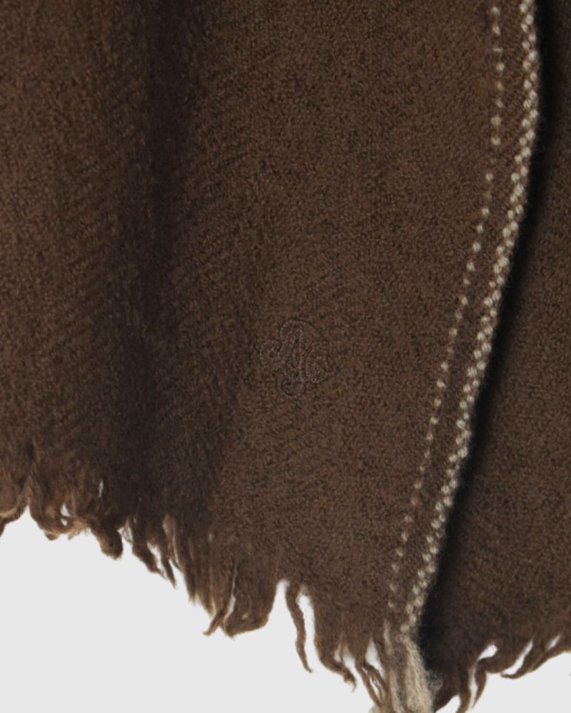 WOOL STOLE 32x188cm Brown/Beige