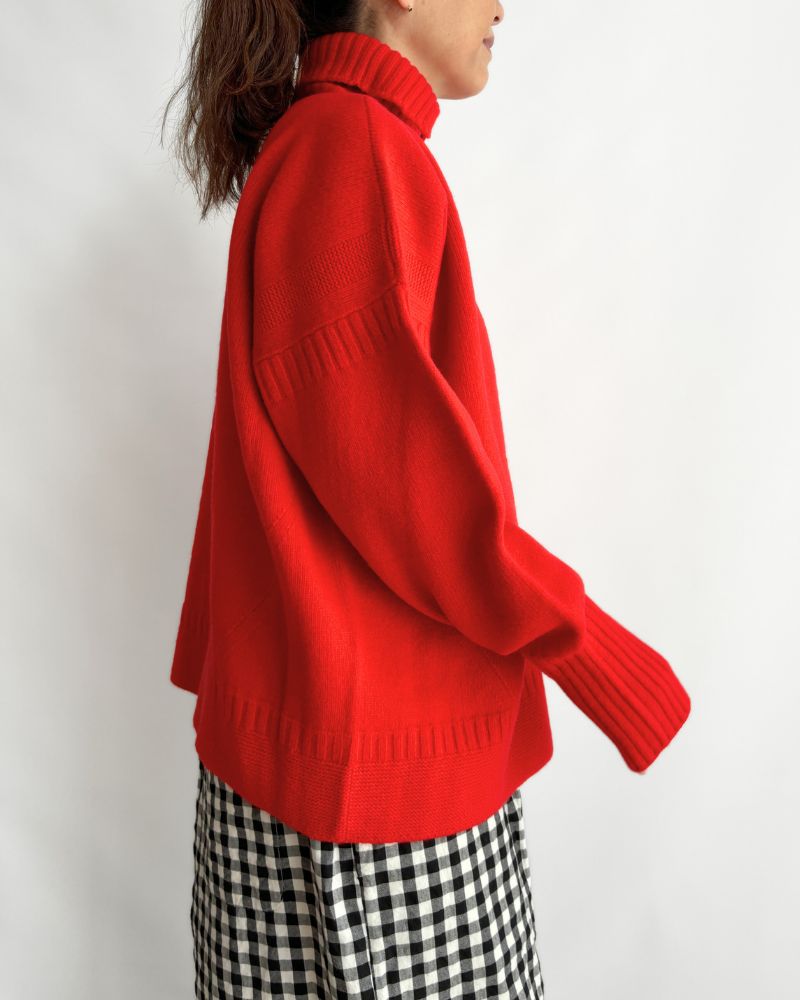 LULU 2Wayタートルニット Red