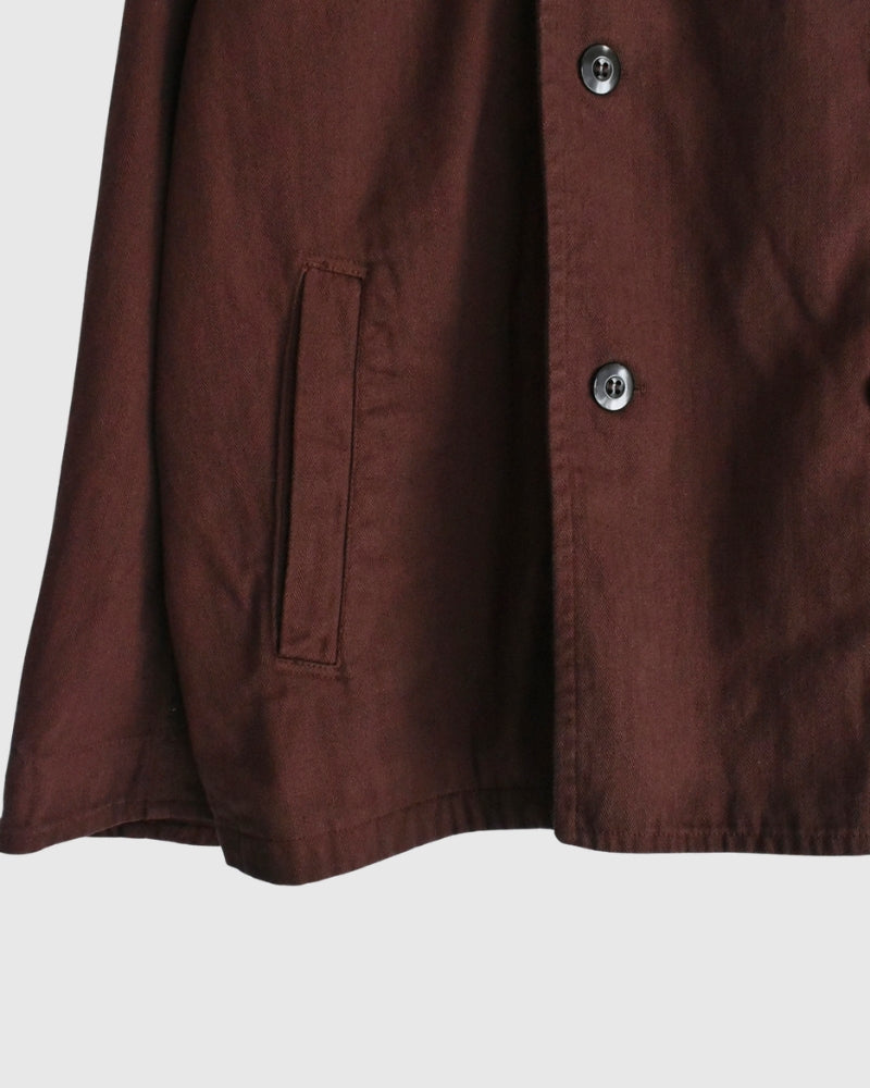 STAND COLLAR DOUBLE BREAST JACKET Burgundy