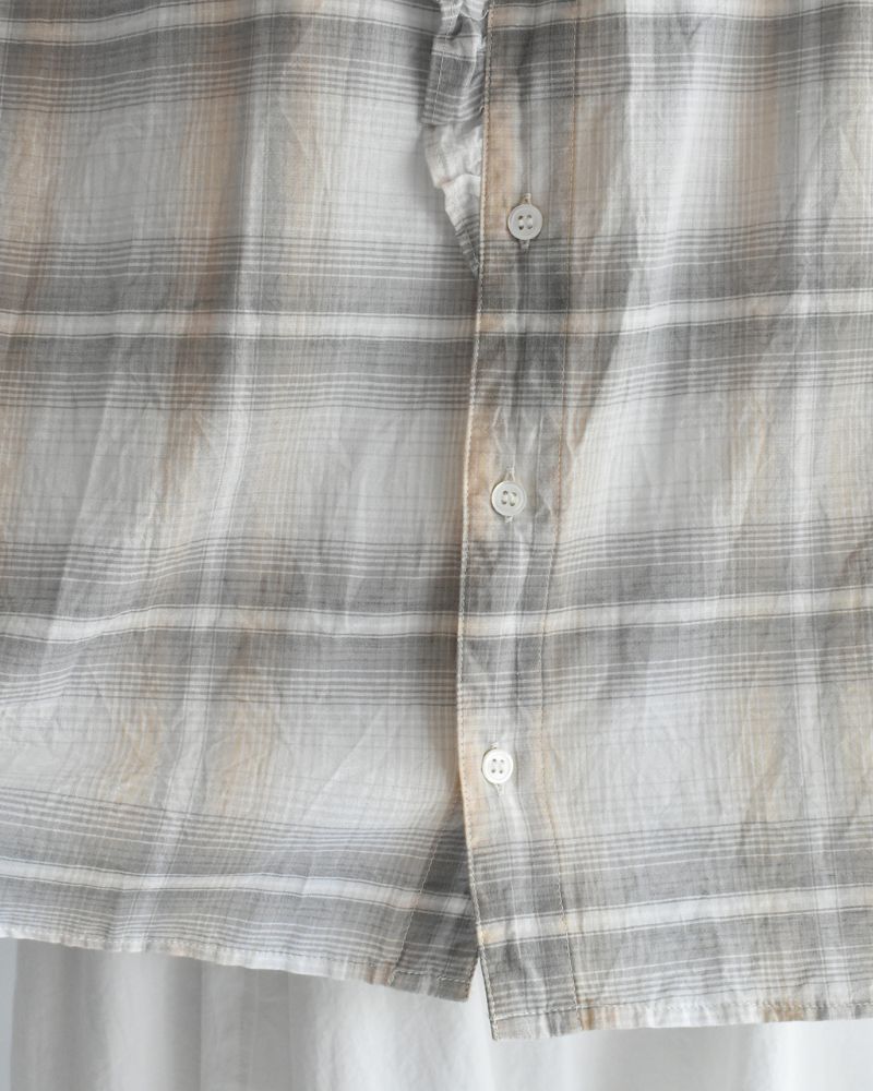 ライトマドラスフリルブラウス LightCharcoal