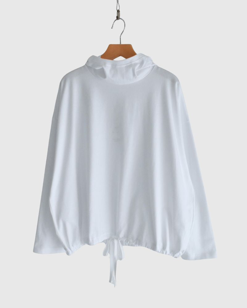 ドローストリング フーディプルオーバー White