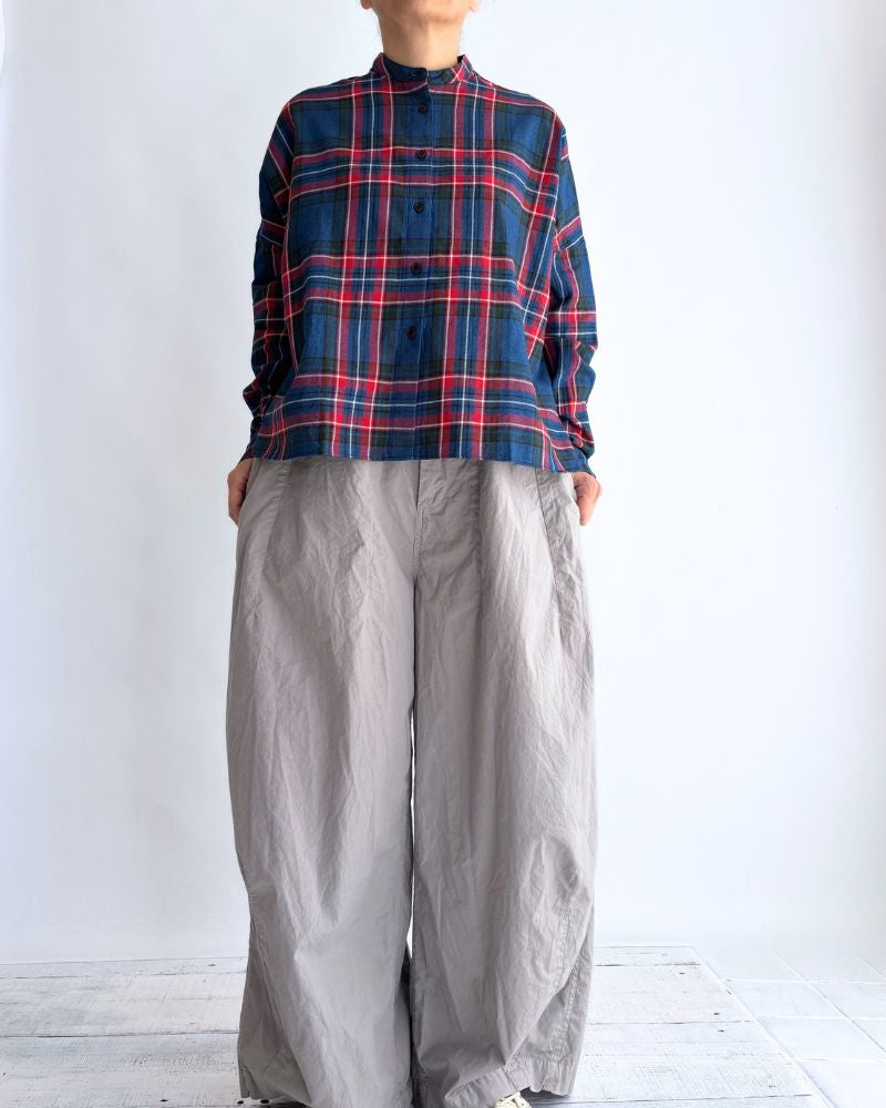 INDIGO タータン オーバーシャツ Blue