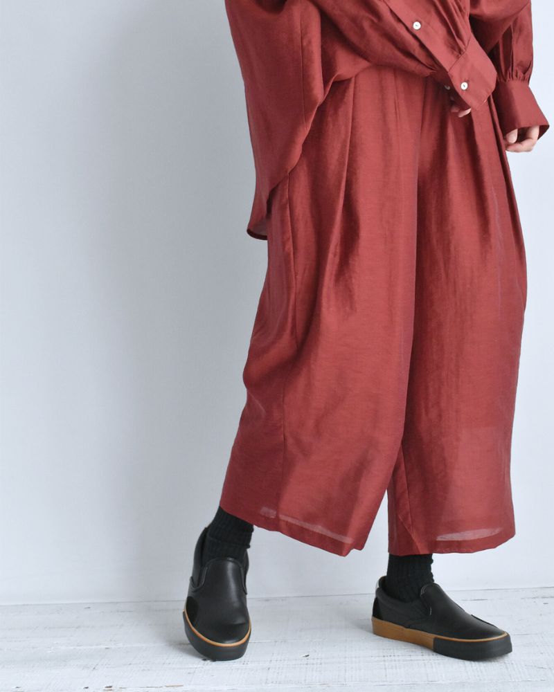 シアーボリュームパンツ RedBrown