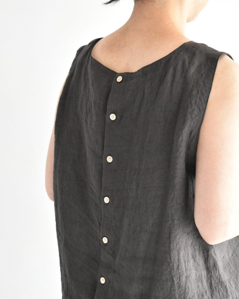 2wayノースリーブブラウス（LINEN） Brown