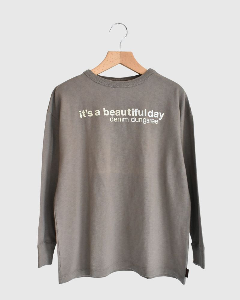 【sale】天竺 GRAMICCI HELLO Tシャツ Charcoal　150cm,01