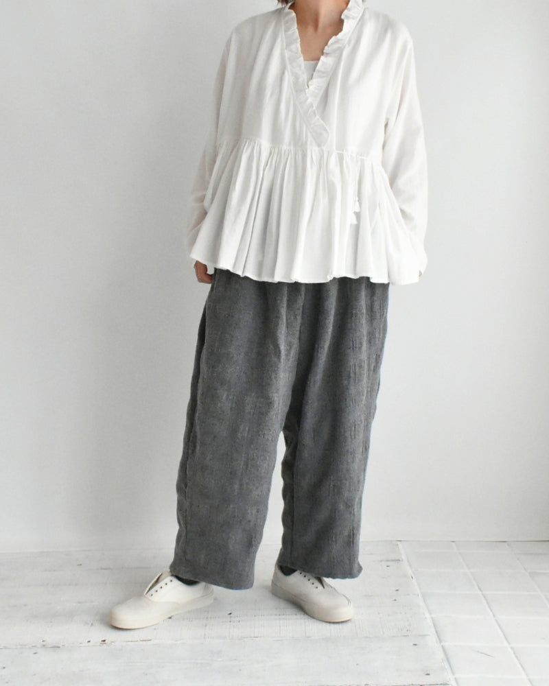 ウールチェックパンツ Gray