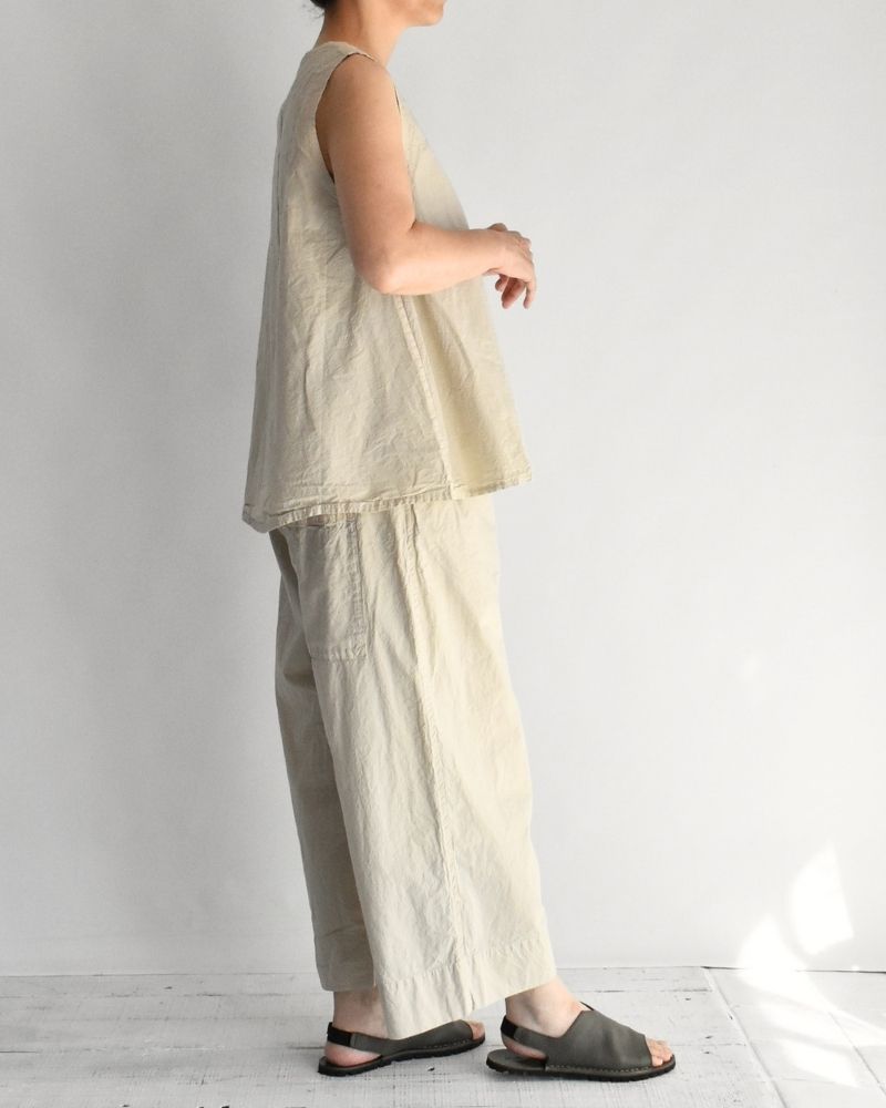 シュリンクワイドパンツ Beige