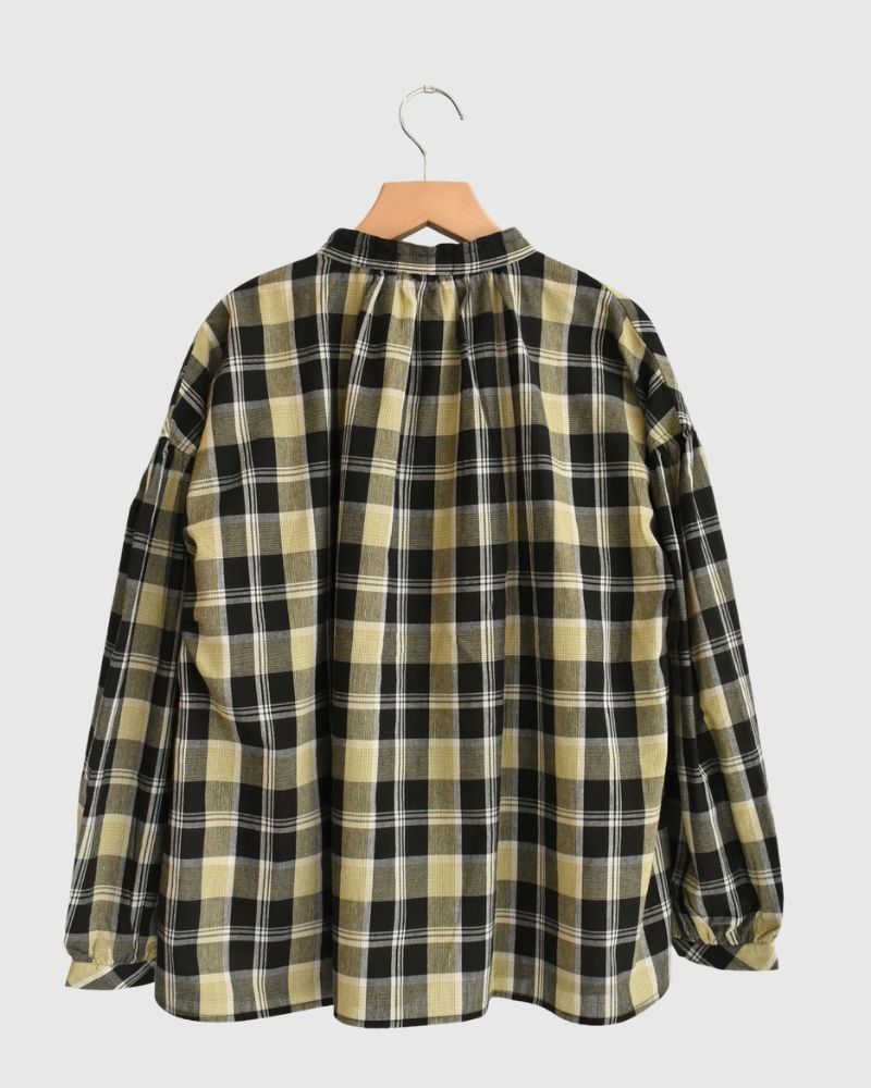 チェックヘンリーシャツ Black/YellowCheck