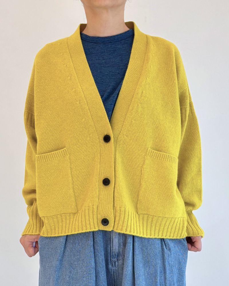 JANE Vネックカーディガン Yellow