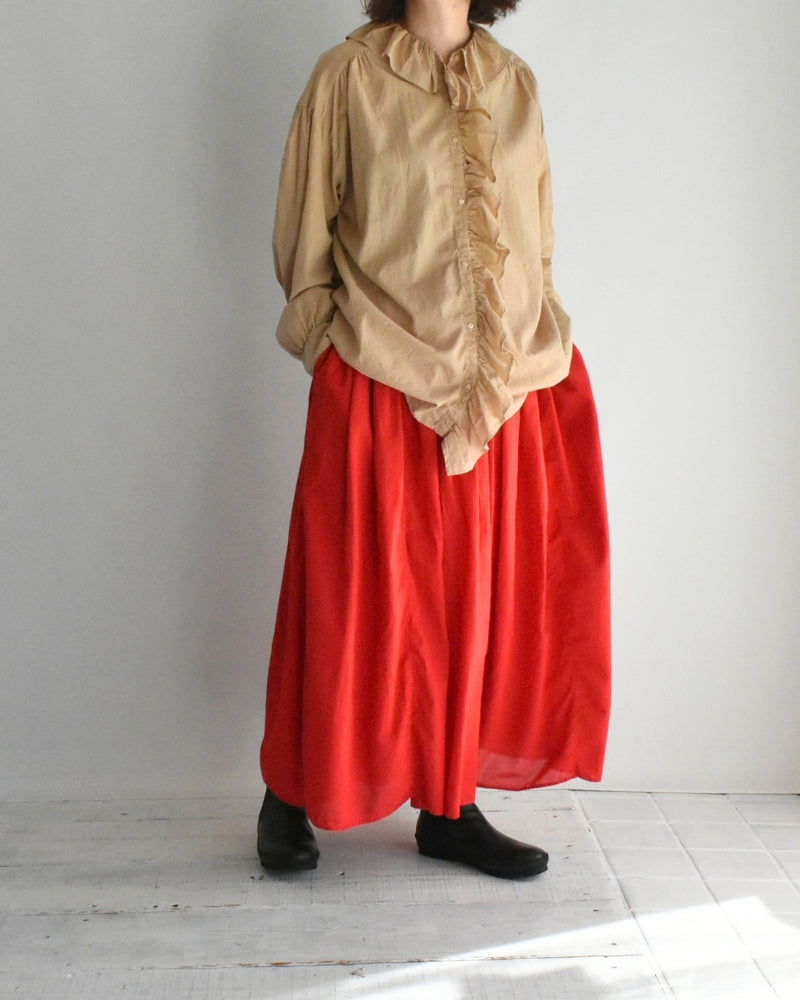 RAJASTHAN GATHERED SKIRT Red