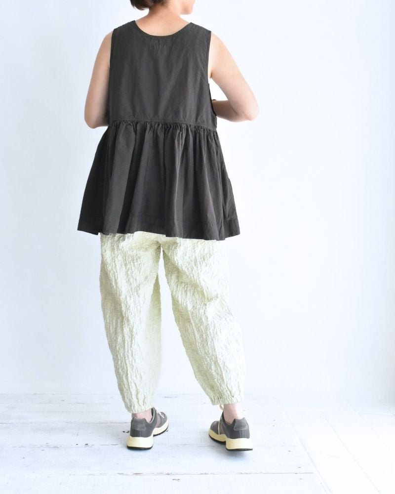 ノースリーブギャザートップス DarkBrown