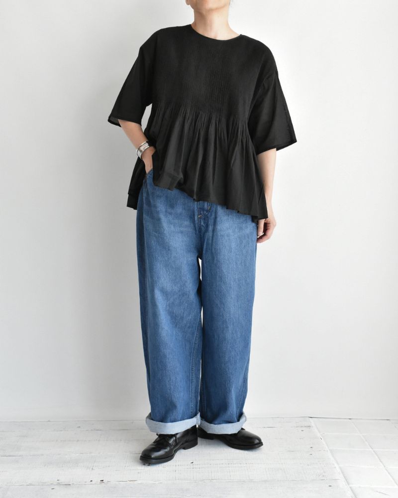 13ozムラ糸 バギーデニムパンツ VintageWash