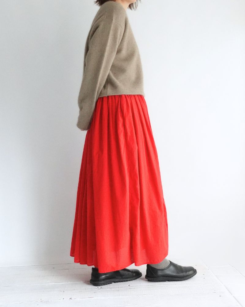 ラクリッチ クルーネックニットプルオーバー Natural