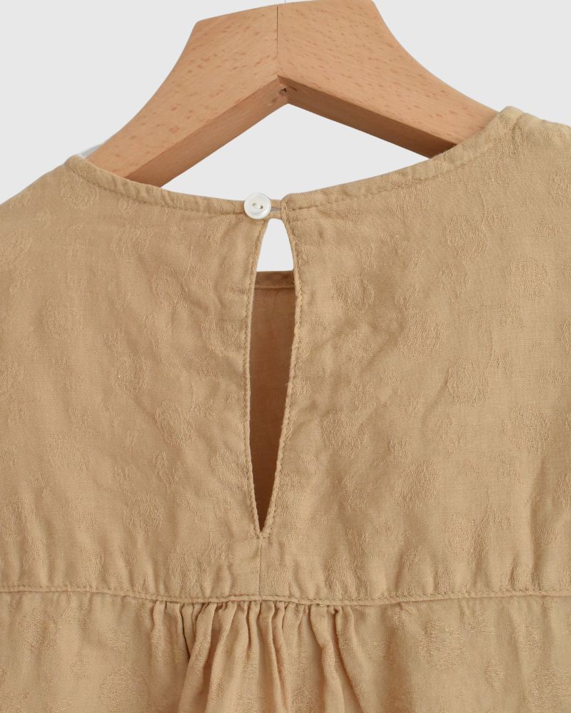 アンティークローズジャカードモダニストブラウス AntiqueBeige