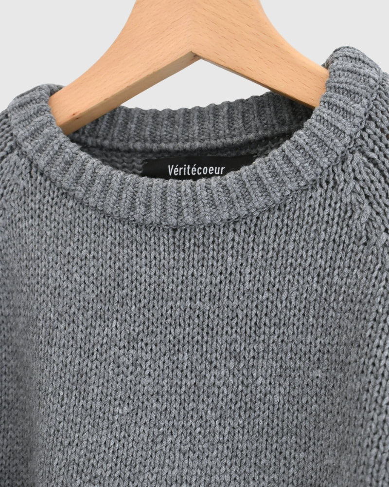 ラグランプルオーバーニット Gray