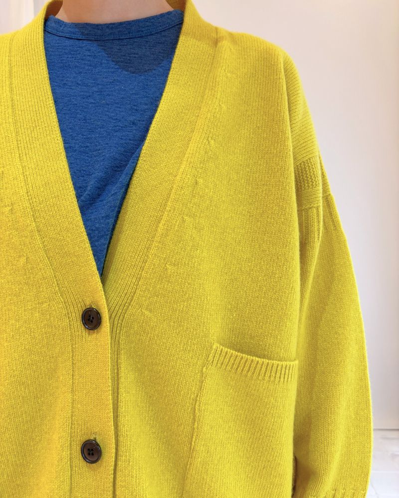 JANE Vネックカーディガン Yellow
