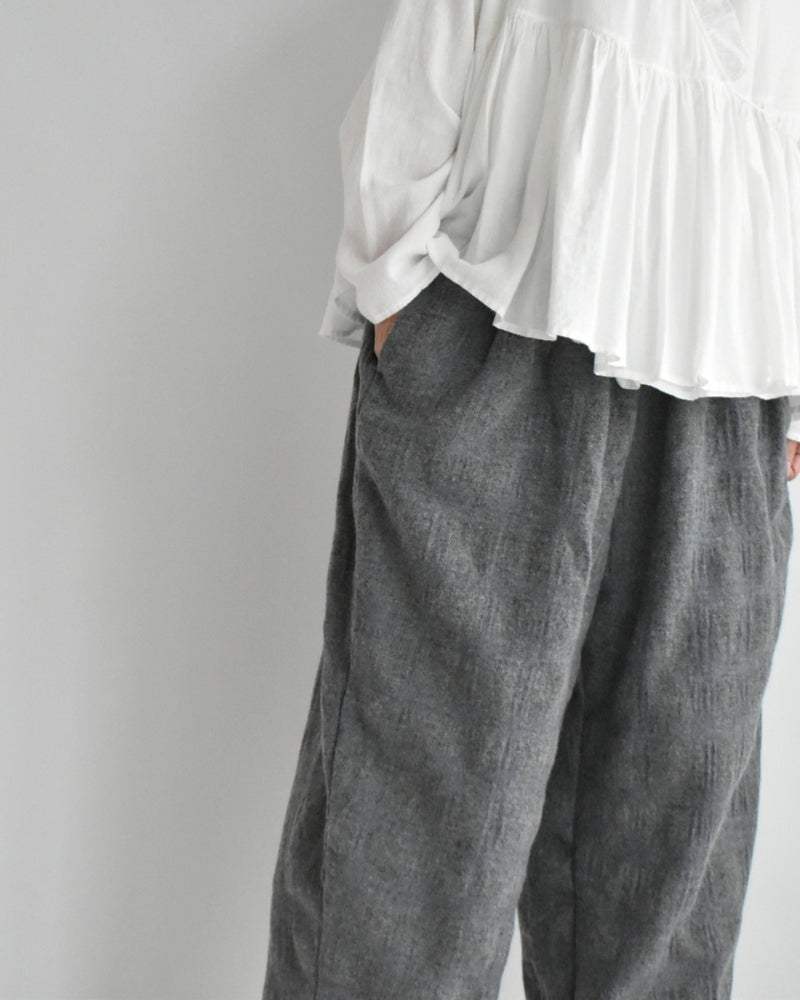 ウールチェックパンツ Gray