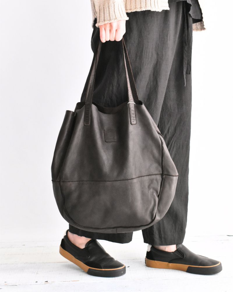 COW LEATHER TOTE BAG DarkBrown