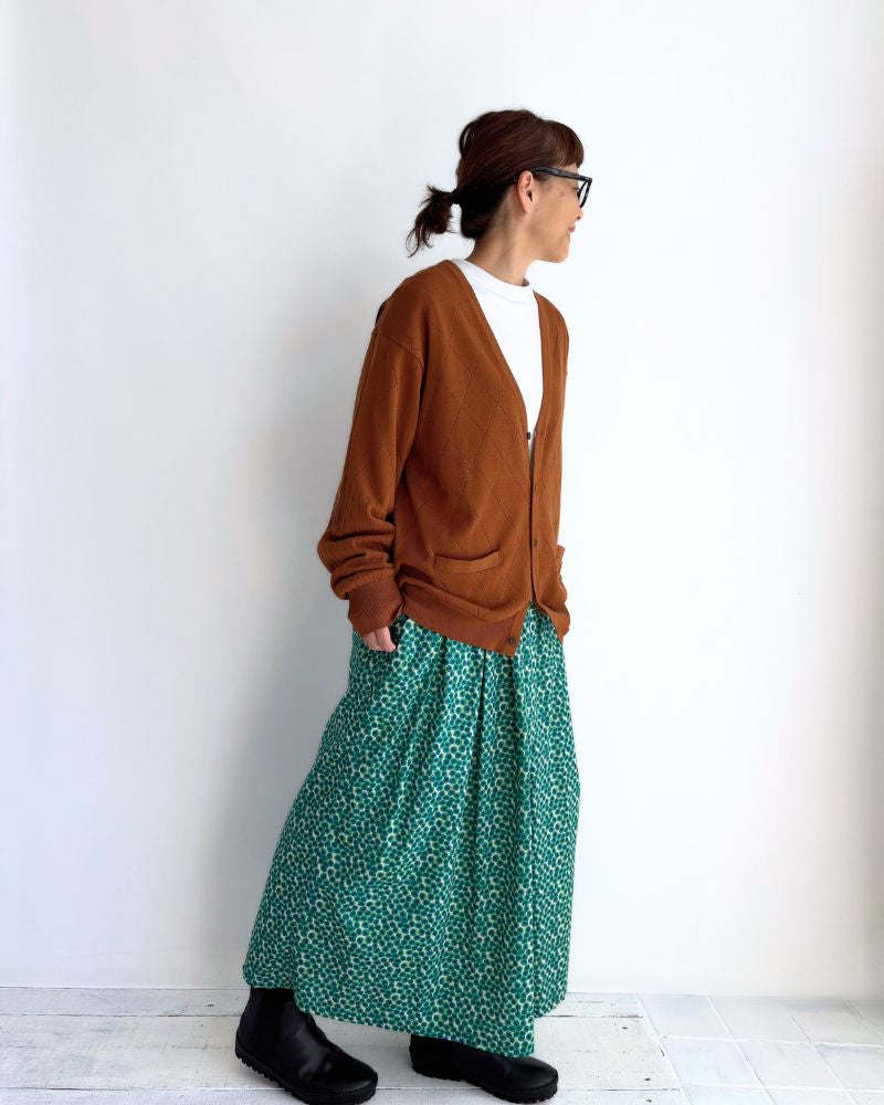 透かし編みニットカーディガン 'EMILY' Camel