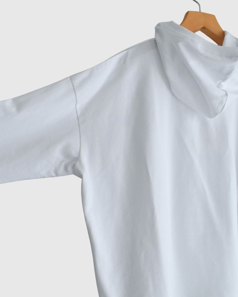 ドローストリング フーディプルオーバー White