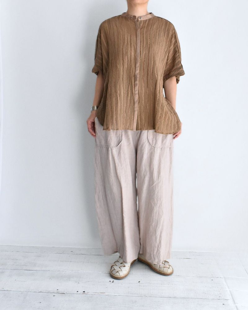 ワイドスクエアブラウス Beige