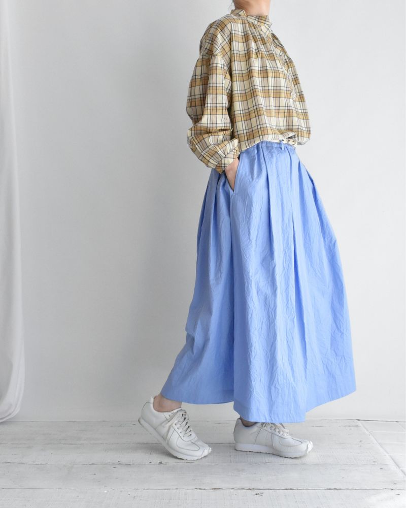 チェックヘンリーシャツ Beige/NavyCheck