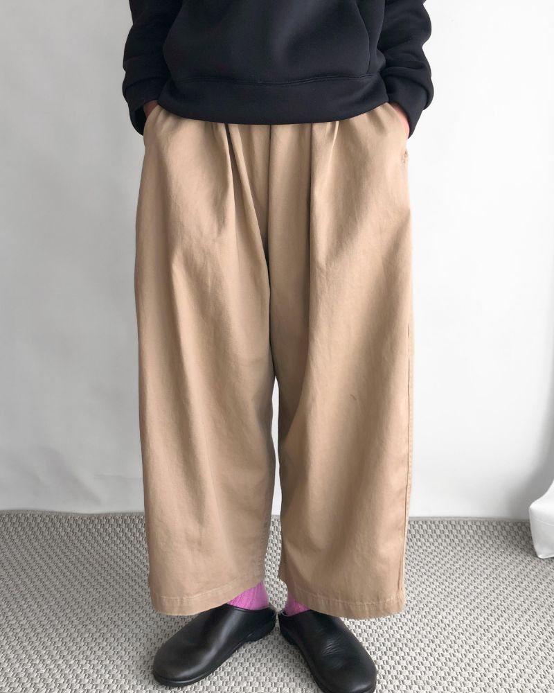 【sale】LOOSE SHILOUETTE PANTS ‘JESSI TWILL’ Beige