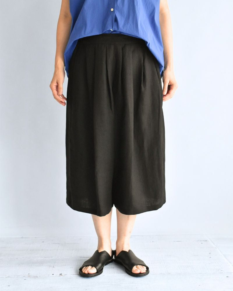 サルエルワイド ショートレングスパンツ Black