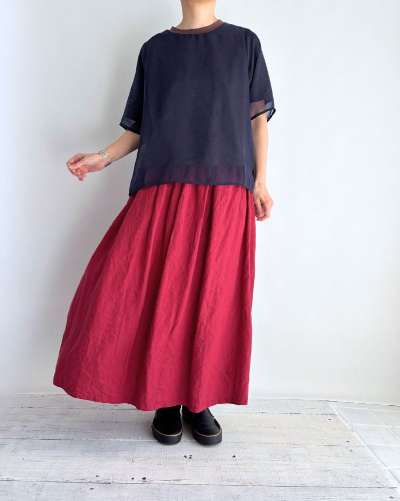 シアーレイヤードトップス 'SAN' Navy