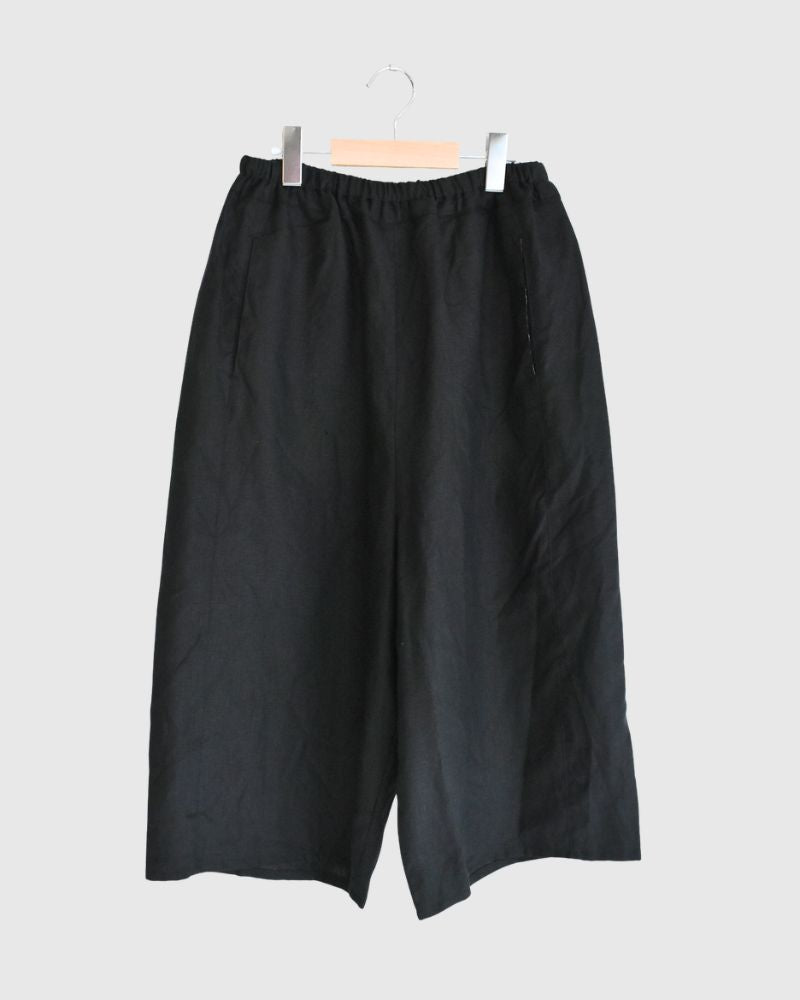 リネン オバールパンツ Black