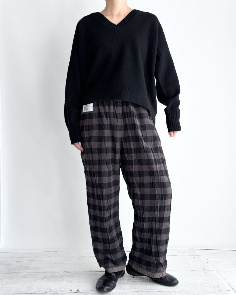 40s ORGANIC POPLIN (OVERDYE) EASY PANTS SmokeGray