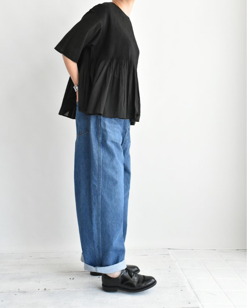 13ozムラ糸 バギーデニムパンツ VintageWash