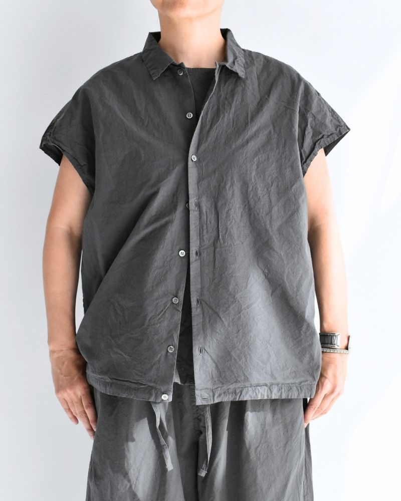 シュリンクフレンチスリーブシャツ Gray