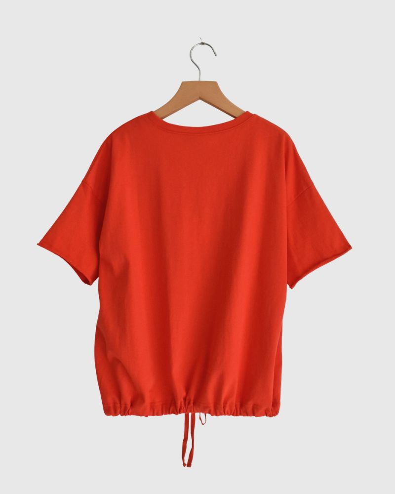 ハーフスリーブ ドロストTシャツ Orange