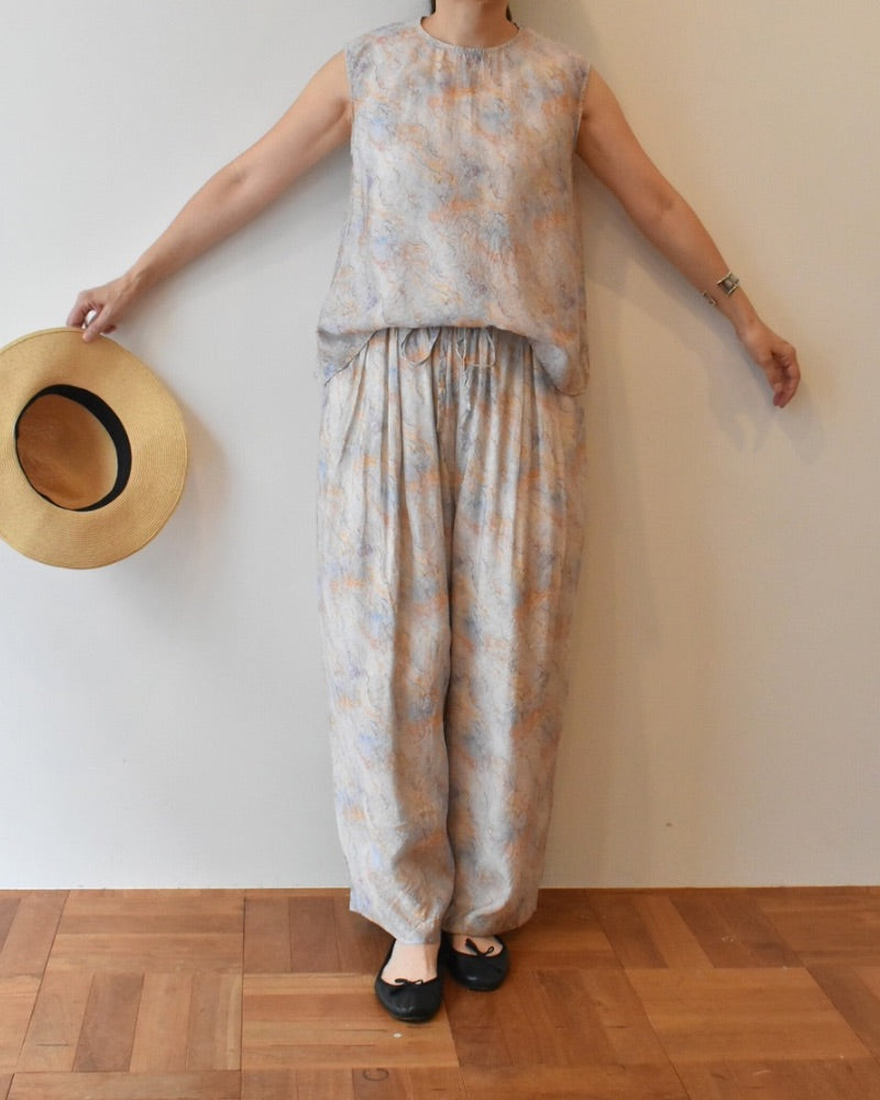 【予約】S/S R303 MARBLE PATTERN WIDE PANTS（5月初旬 ～ 5月中旬）