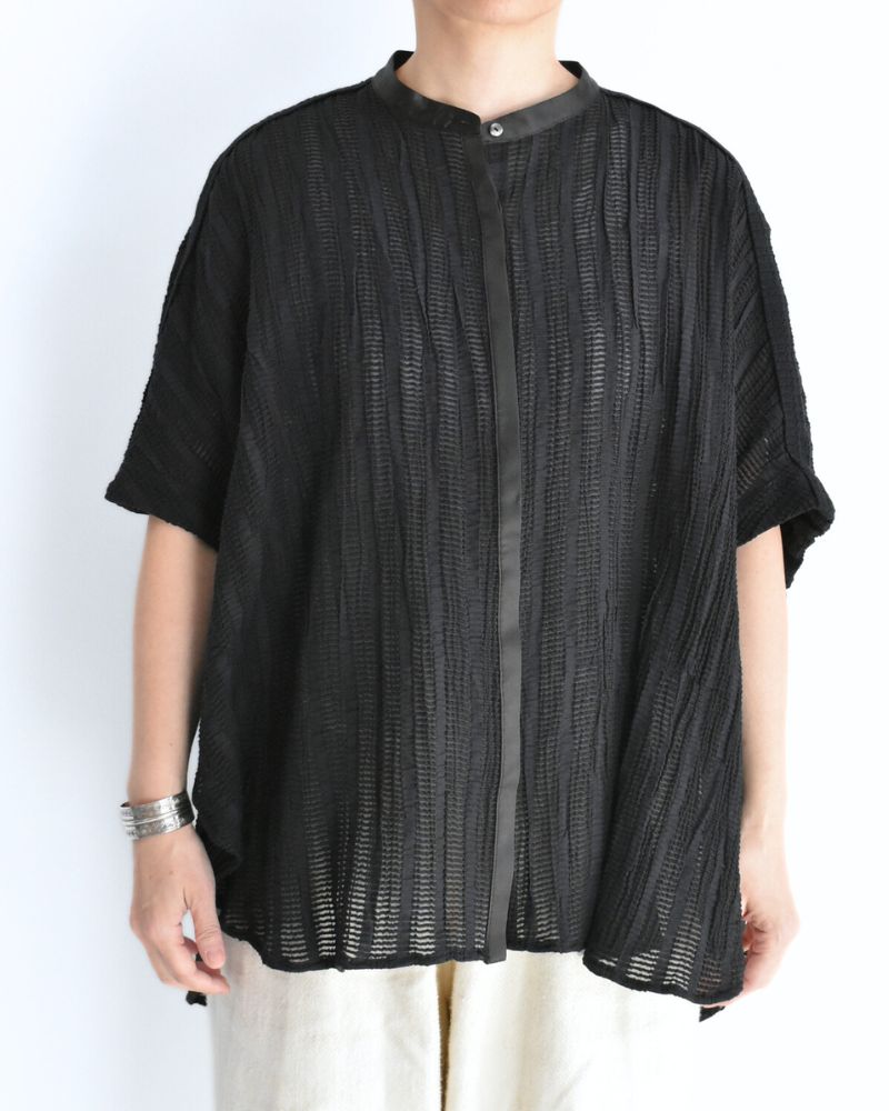 ワイドスクエアブラウス Black