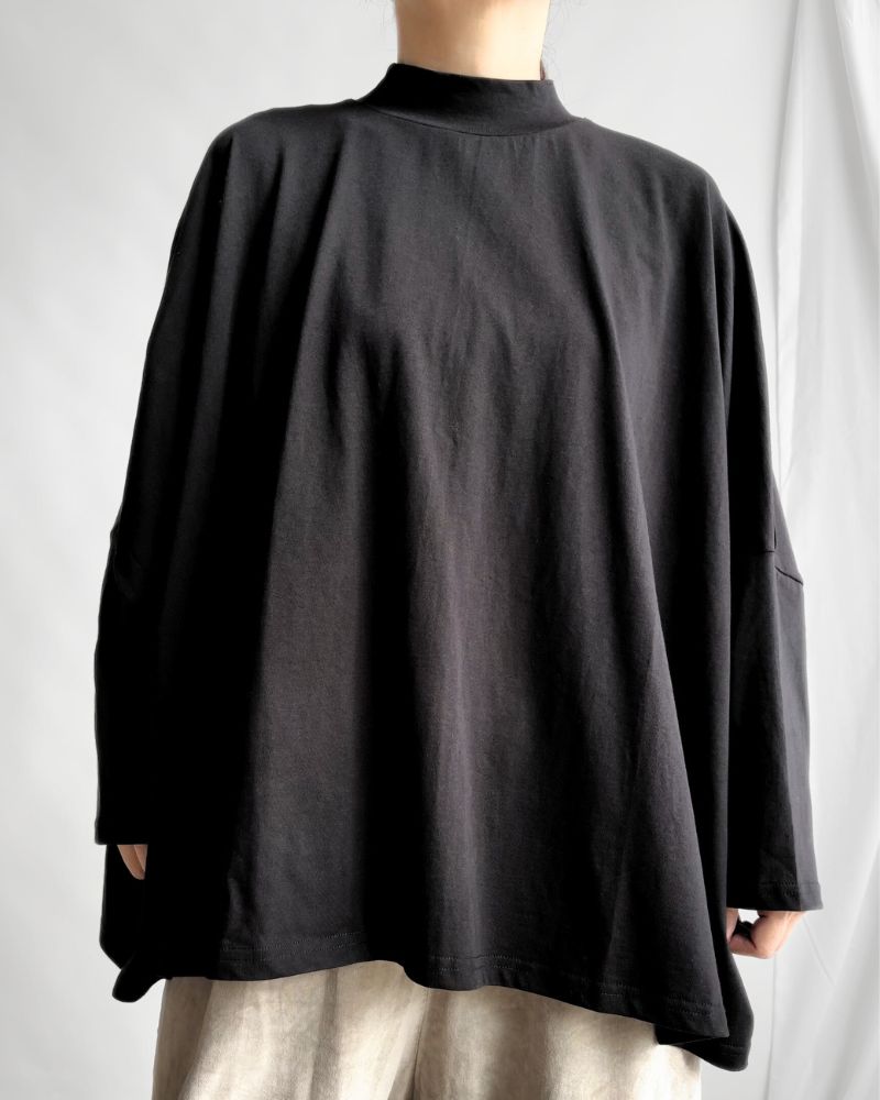 WIDE BOX SILHOUETTE TOPS 'CADEN' Black