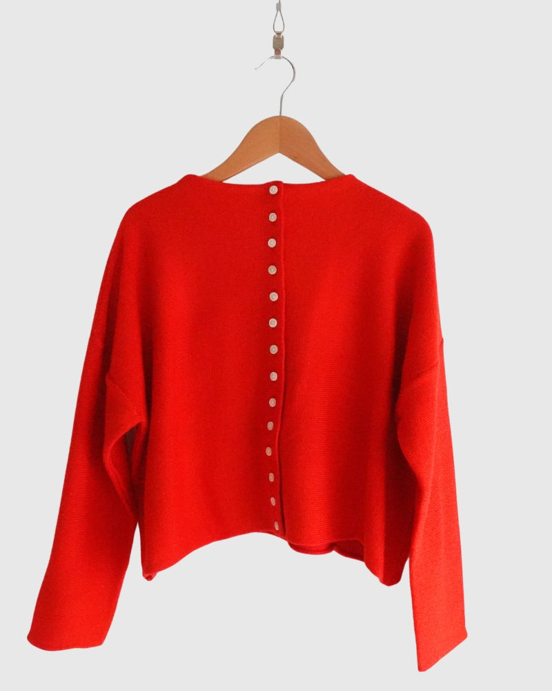 ボトルネックボイルニット Red