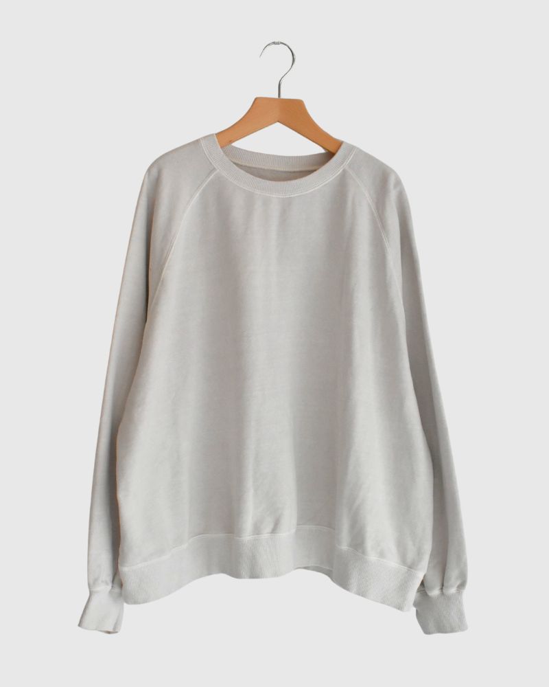 Pigment dye スウェットL/S Ivory
