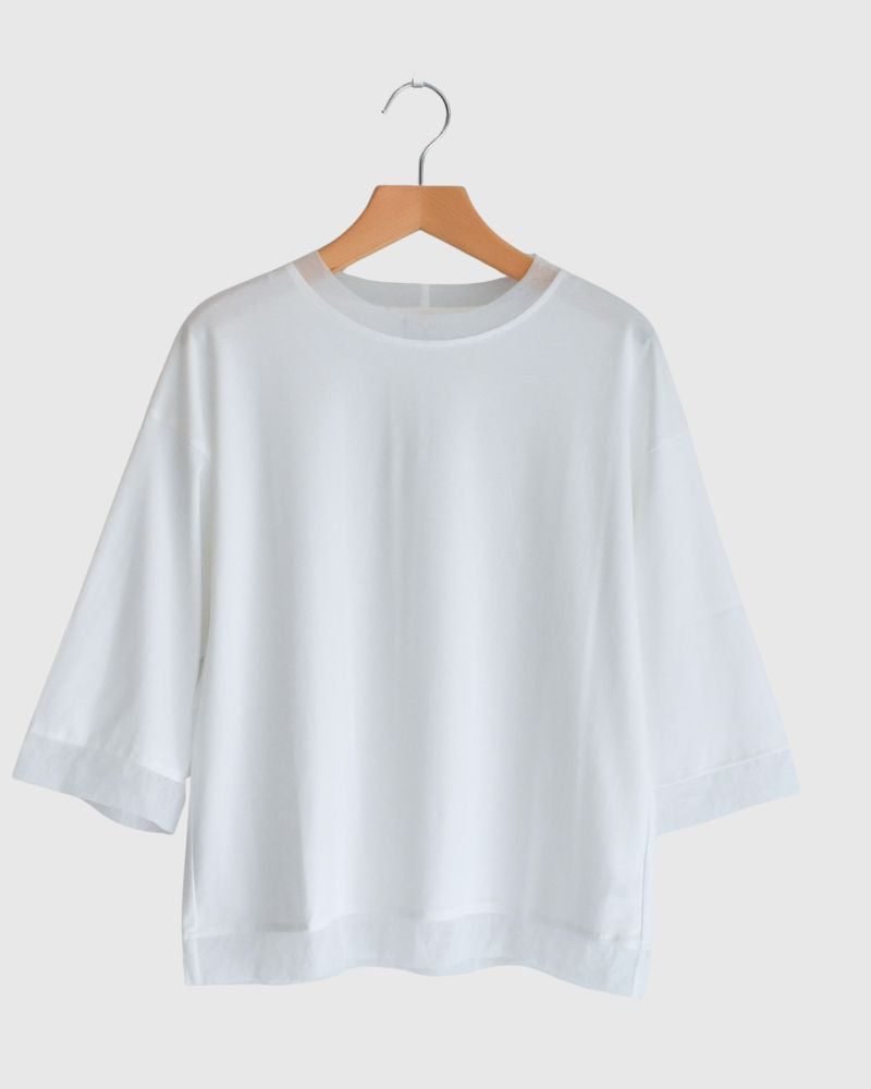 ANAIA SMOOTH/TULLE プルオーバー White