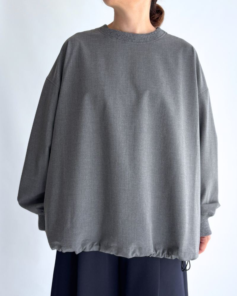 ユニセックスドローストリングプルオーバー Gray
