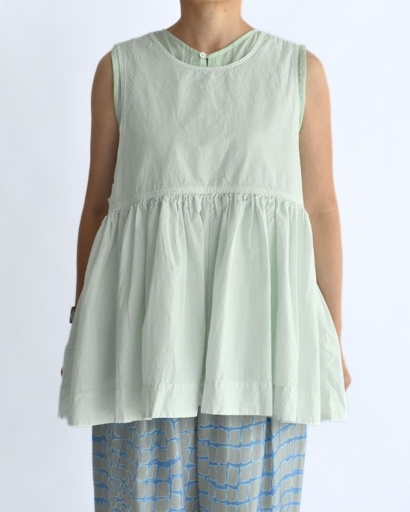 ノースリーブギャザートップス MintGreen