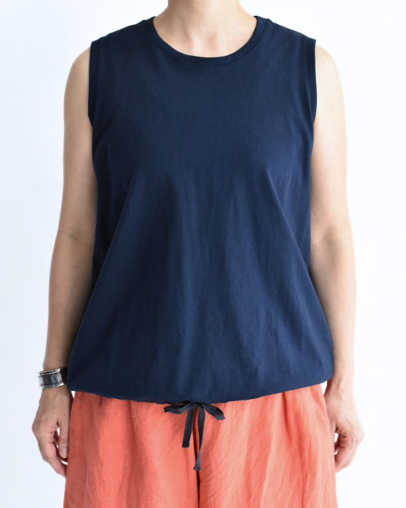 ノースリーブ ドロストTシャツ Navy