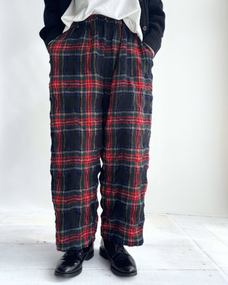 ichi Antiquite's コットンウール タータンチェックパンツ